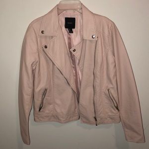 Pink leather jacket